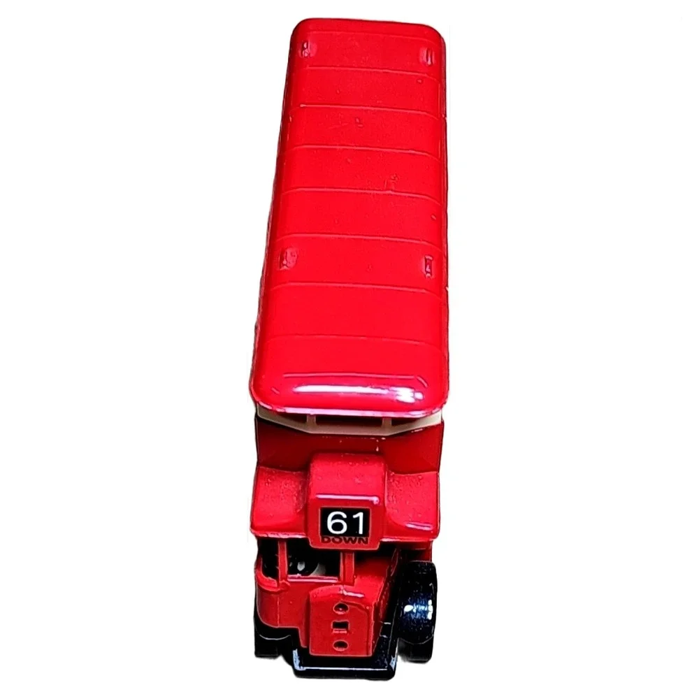 NYC Double Decker Tour Bus Toy Red Diecast Metal Empire State Souvenir Mini